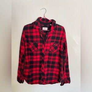 Plaid Shirt Button Up Weatherproof Vintage
